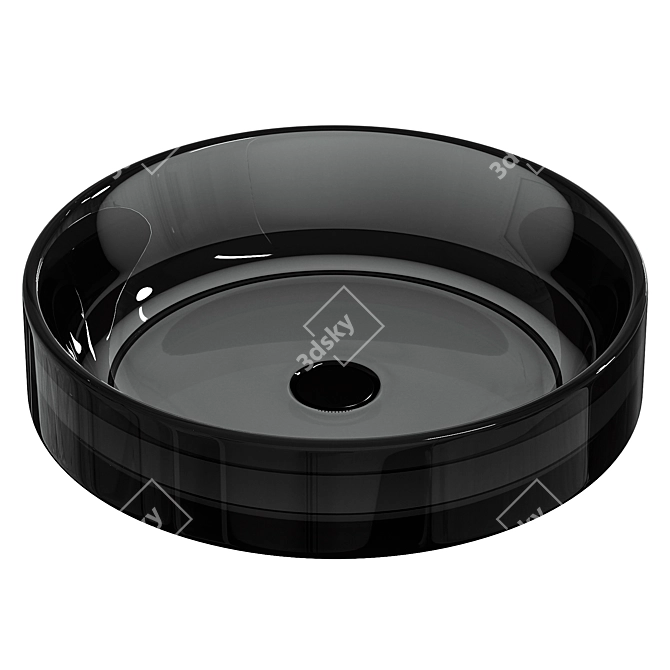 Glossy Synthetic Resin Washbasin NT2430G 3D model image 1