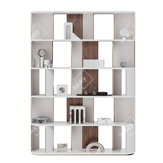 Elegant Capital Collection Bookcase Sipario 3D model image 2