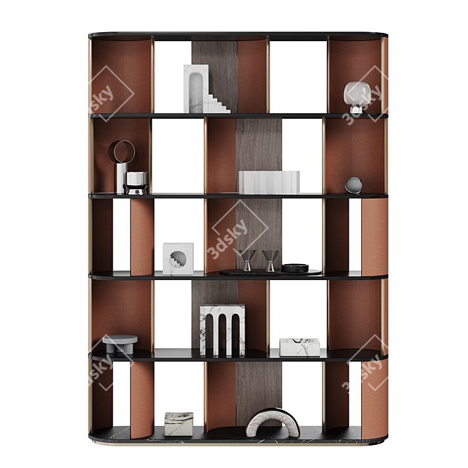 Elegant Capital Collection Bookcase Sipario 3D model image 3