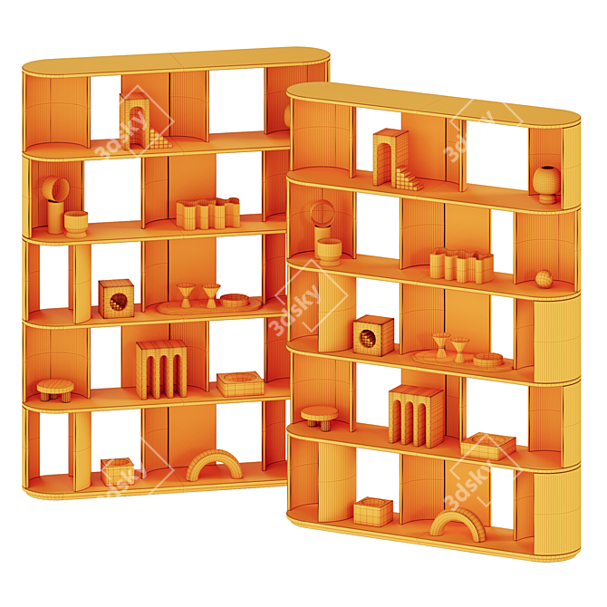 Elegant Capital Collection Bookcase Sipario 3D model image 7