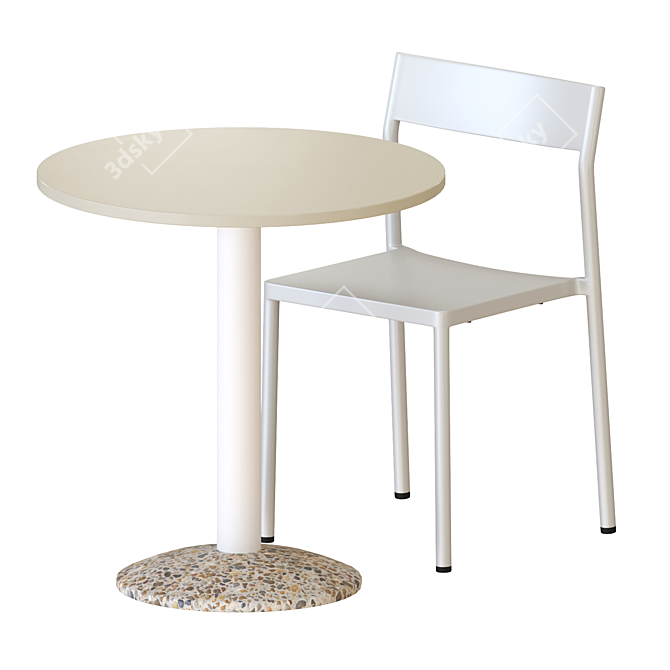 Modern Design Chair and Table 3D model image 7