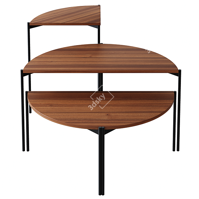 Lign Roset Quadran Occasional Tables Set 3D model image 4