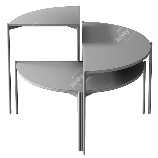 Lign Roset Quadran Occasional Tables Set 3D model image 5