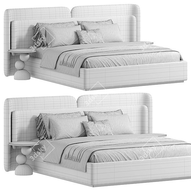 Valletta Bed 3D Model Rendered 3D model image 5