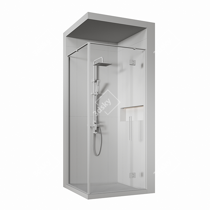 Luxury Spa Shower Cabin 3D model image 4