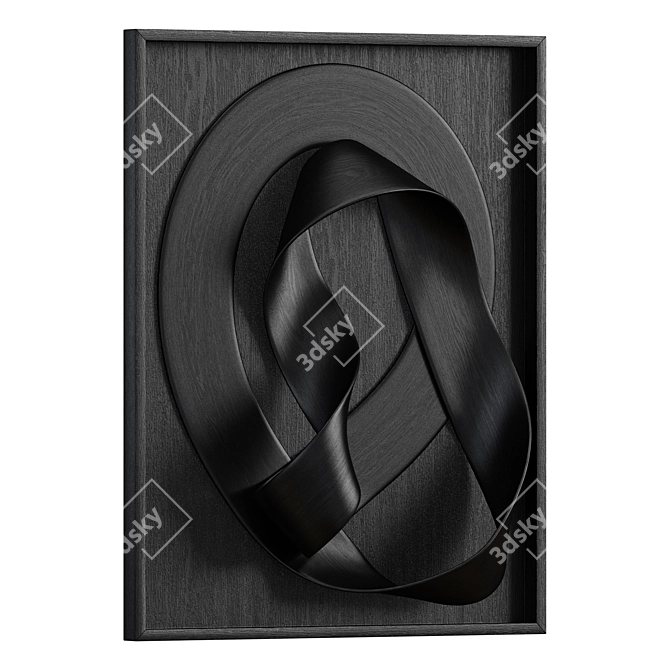 Wooden Wall Art Decor Piece 3D model image 3