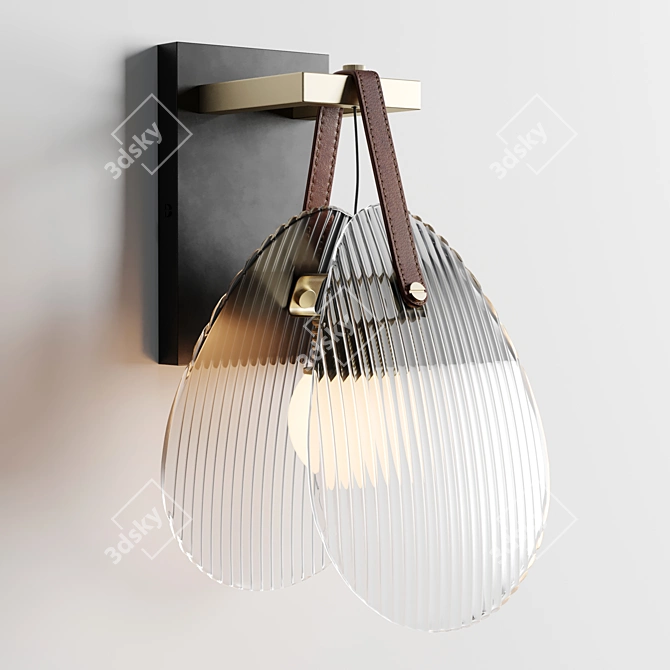 Sleek Conch Wall Light 3D model image 1