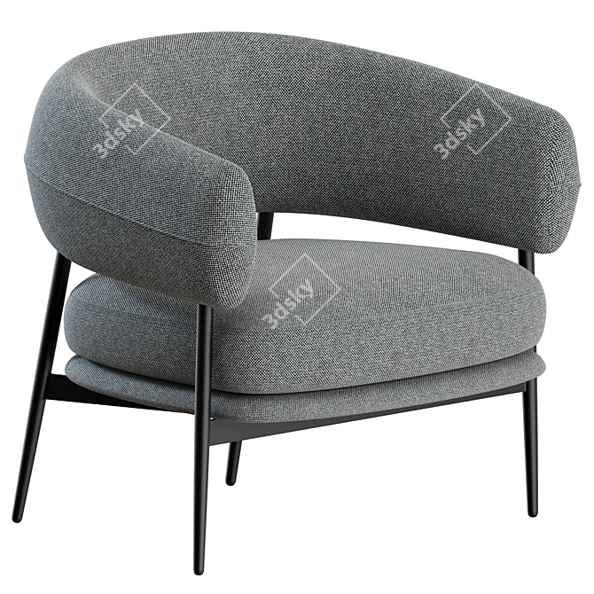 Contemporary Nena Armchair by Zanotta 3D model image 1