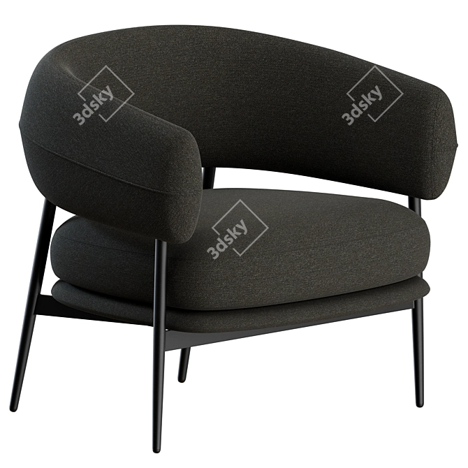 Contemporary Nena Armchair by Zanotta 3D model image 3