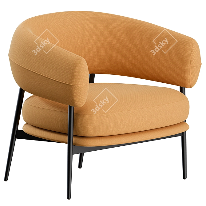 Contemporary Nena Armchair by Zanotta 3D model image 4