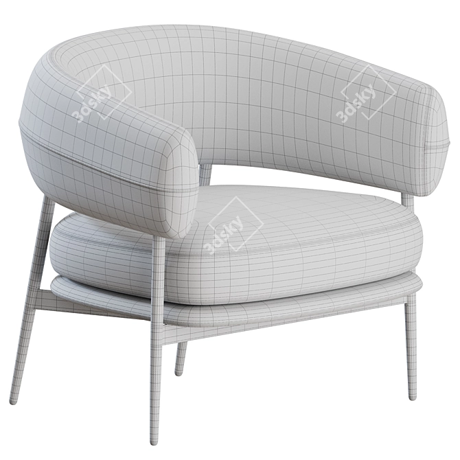 Contemporary Nena Armchair by Zanotta 3D model image 6