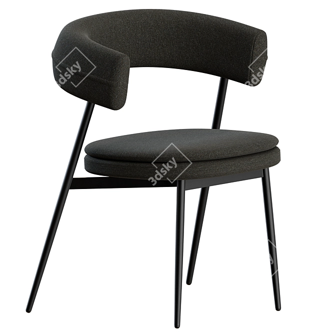 Modern Set of Nena Chairs 3D model image 1