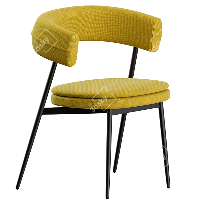 Modern Set of Nena Chairs 3D model image 4
