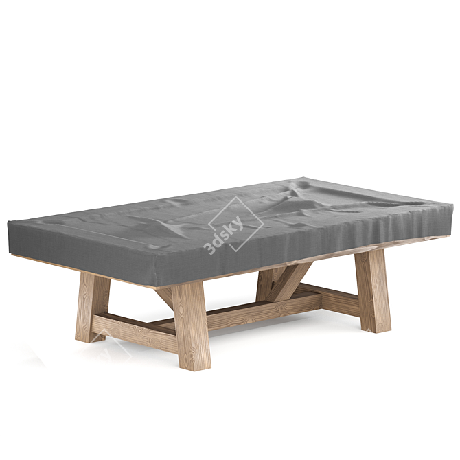 Botanic 8' Pool Table, Premium Materials 3D model image 4