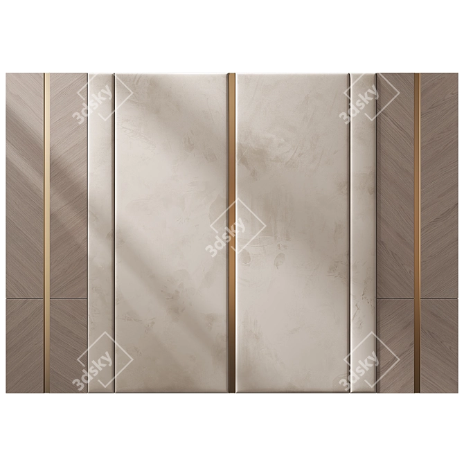 Modern Wall Panel 3D Model 3D model image 1