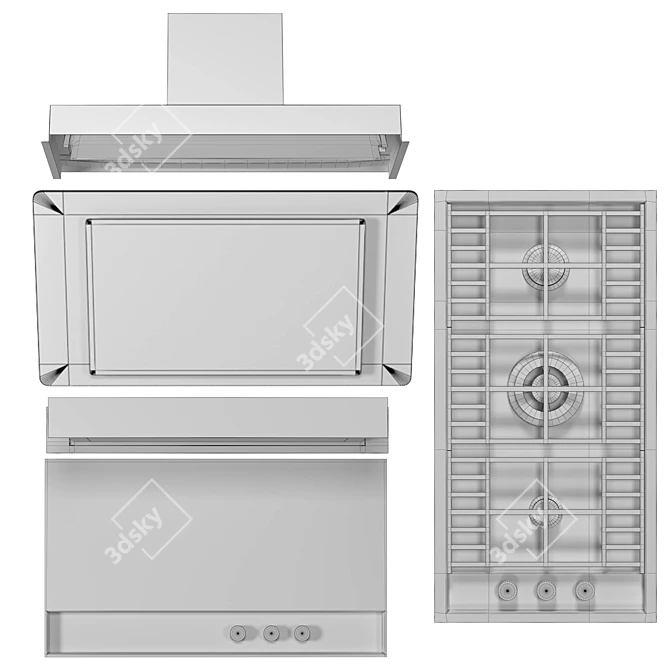 Franke Appliance Set3 Bundle 3D model image 8