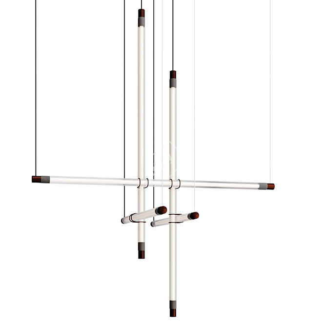 Sleek Spyder X Pendant Lamps 3D model image 1