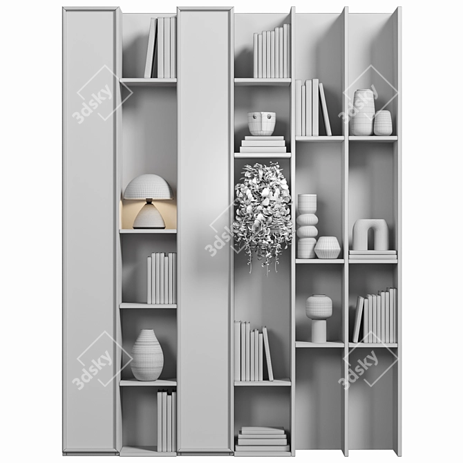 Modular Storage Cabinet Shelves 3D 3D model image 4