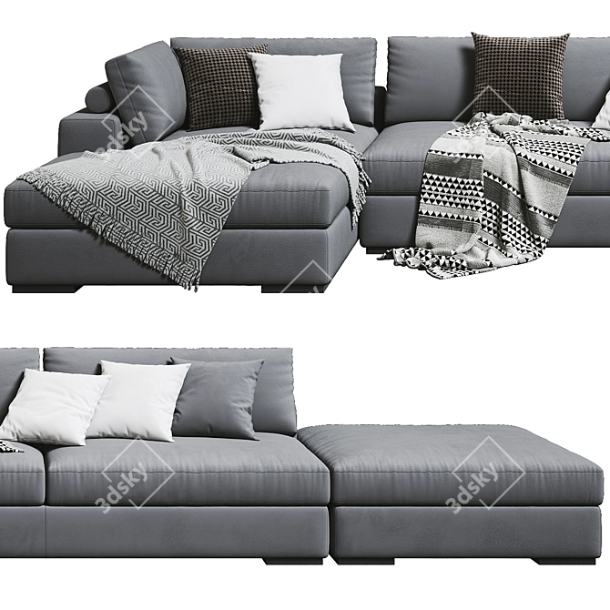 Elegant Marac Gordon Sofa Composition 3D model image 4