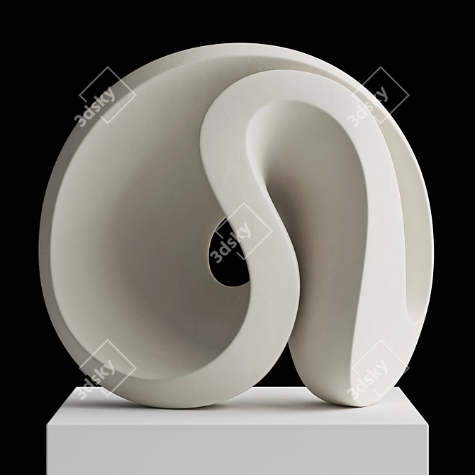 Dynamic Abstract Sculpture "Pulse 3D model image 4