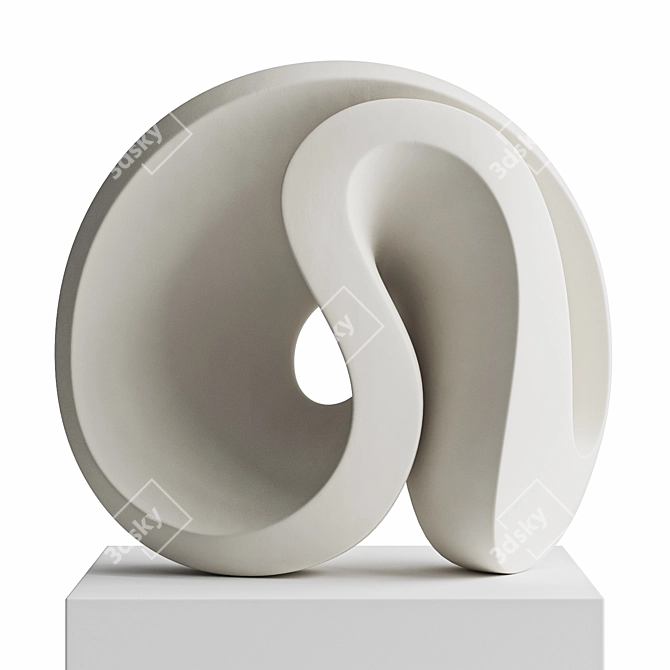 Dynamic Abstract Sculpture "Pulse 3D model image 5