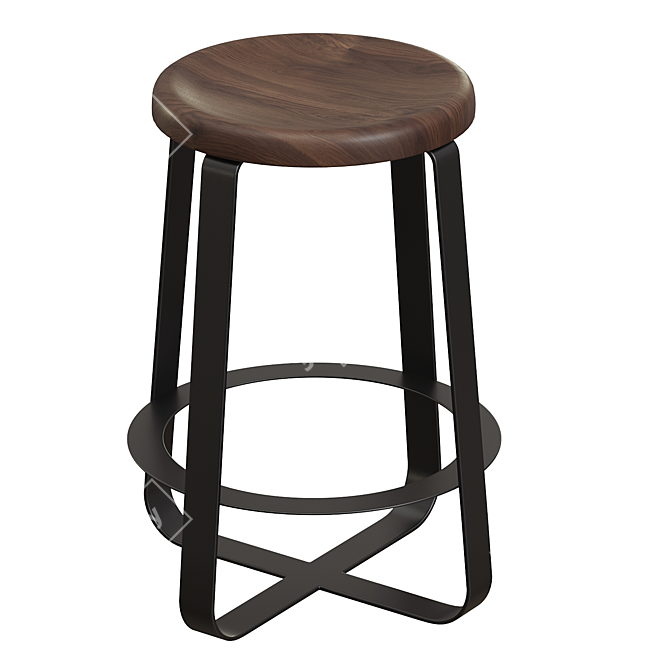 Modern Elegance Primi Counter Stool 3D model image 4