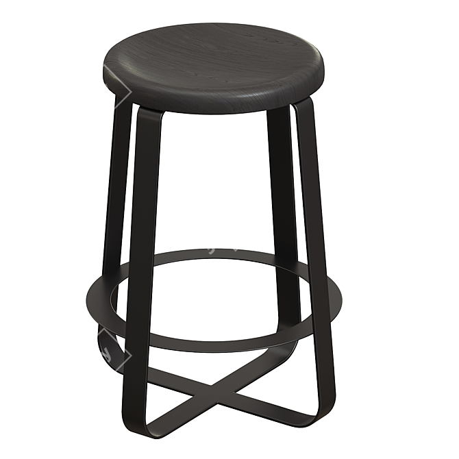 Modern Elegance Primi Counter Stool 3D model image 5