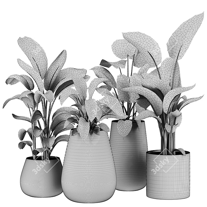 500k Poly Plants Set 3Dmax 3D model image 2