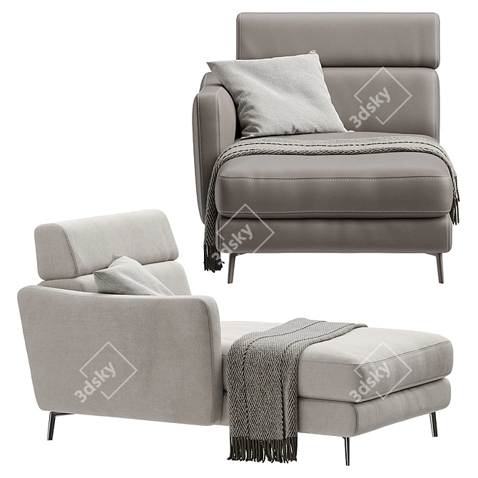 Natuzzi Greg C200 Modern Sofa 3D model image 4