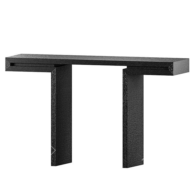 Modern Console Table in White 3D model image 1