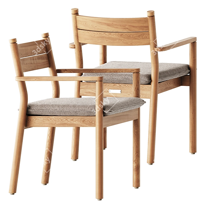  Apache Chair & Ukiyo Dining Table Set 3D model image 4