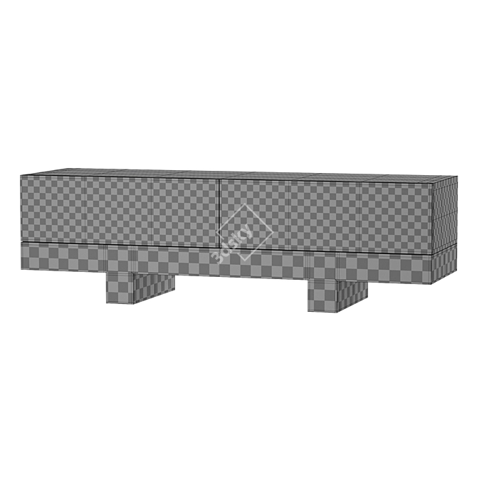 Sleek Lindens 4k Credenza 3D model image 3