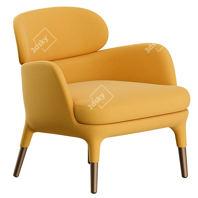 Modern Ester Lounge Chair Set 3D model image 1