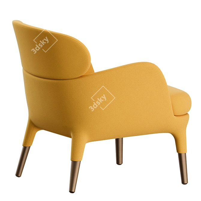 Modern Ester Lounge Chair Set 3D model image 7