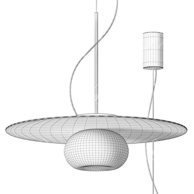 Modern Minimalist Glass Pendant Light 3D model image 5