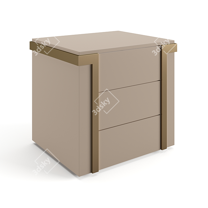 Elegant Avenue Bedside Table 3D model image 2