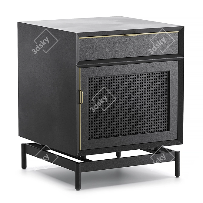 Louisiana Nightstand Furniture Compact Design 3D model image 1