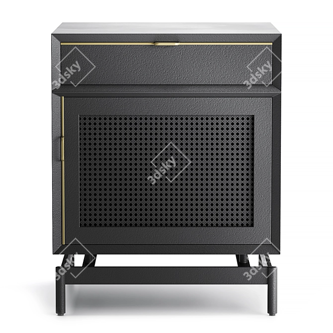 Louisiana Nightstand Furniture Compact Design 3D model image 2