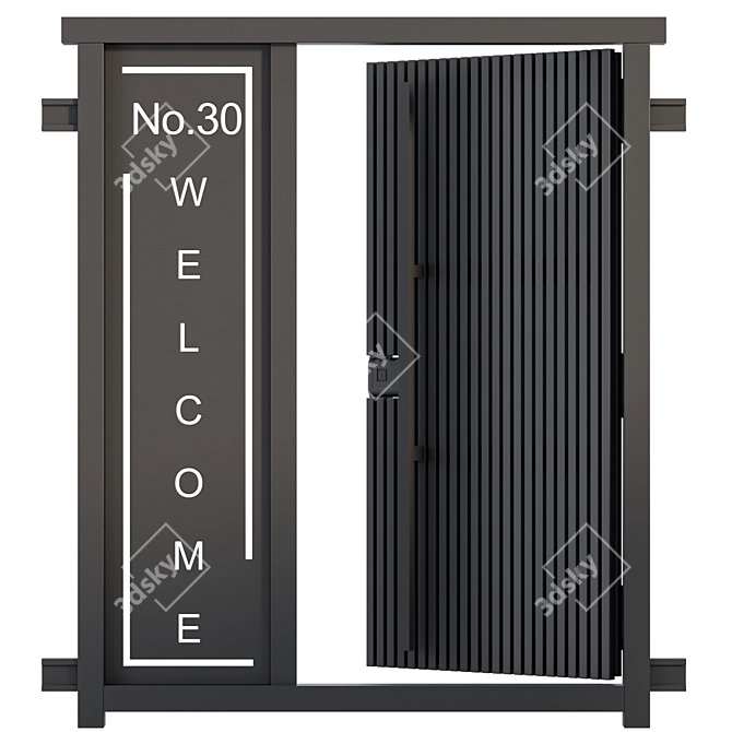 Modern Exterior Door Model 3D model image 3