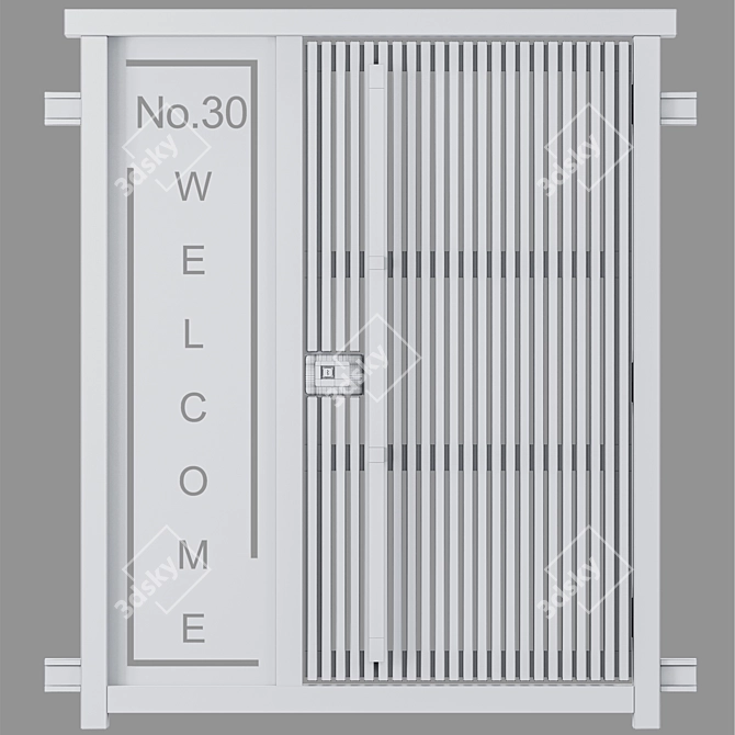 Modern Exterior Door Model 3D model image 4