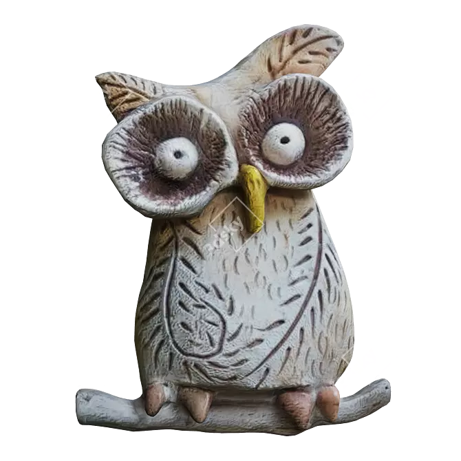 Stylized Owl Figurine - 2021 3D model image 1