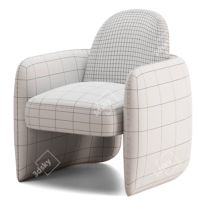 Elegant SADDLEBACK Chair Model 3D model image 7
