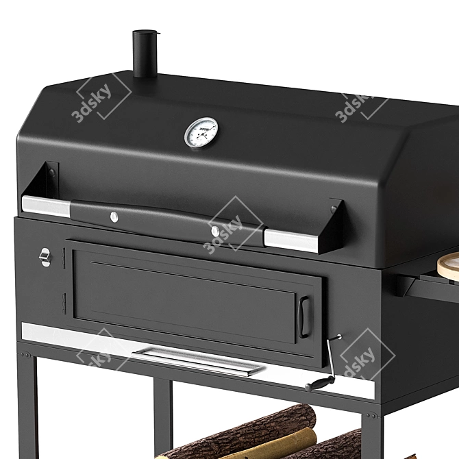 Outdoor Grill 3D Model Kit 3D model image 6