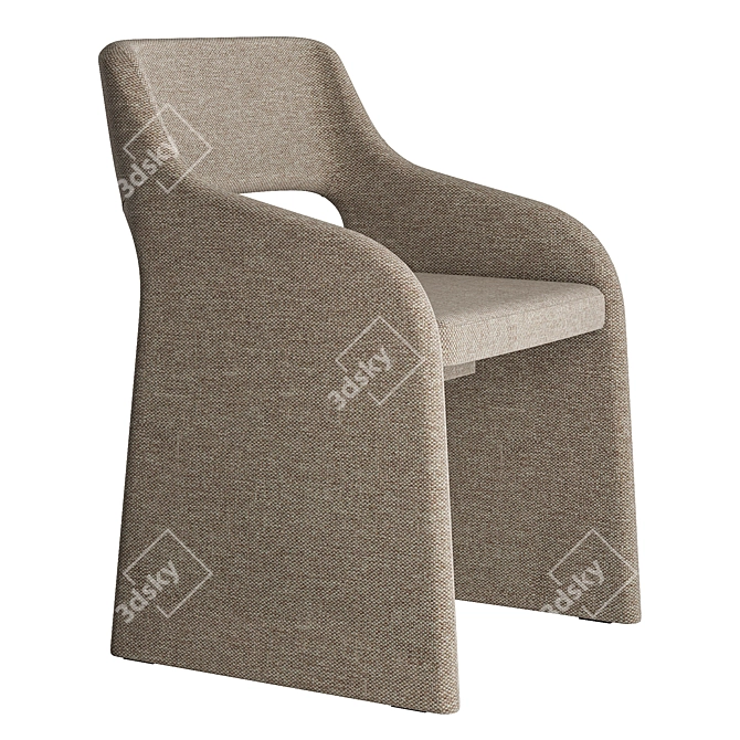 Birch Frame Upholstered Chair 3D model image 2