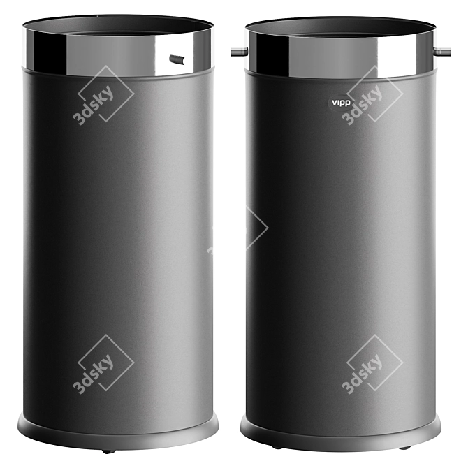 Stylish VIPP52 Waste Bin 3D model image 1