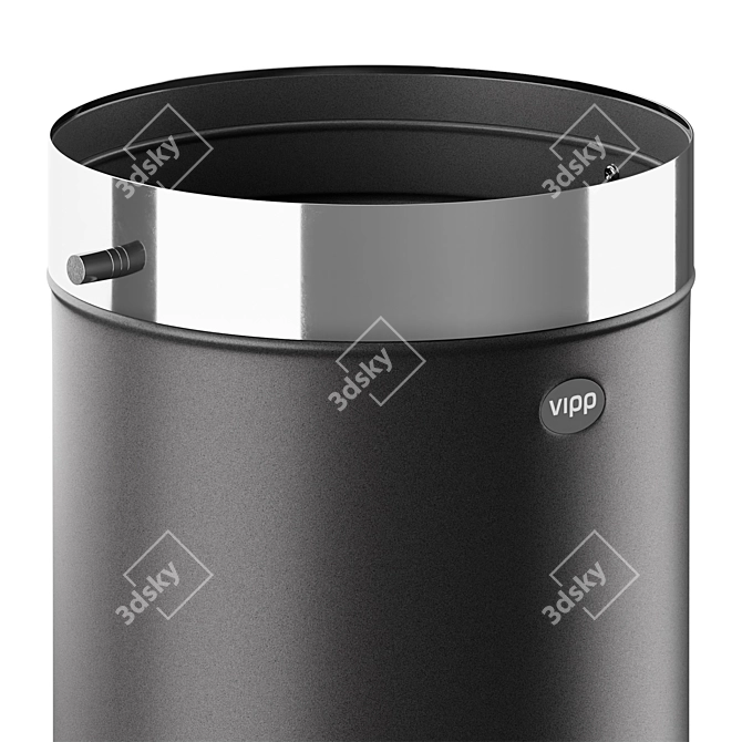 Stylish VIPP52 Waste Bin 3D model image 2