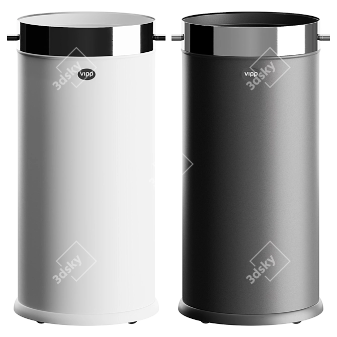 Stylish VIPP52 Waste Bin 3D model image 3