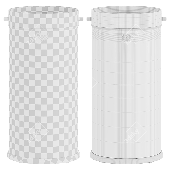 Stylish VIPP52 Waste Bin 3D model image 4