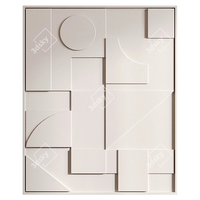 Shapes 3D Wall Art Collection 3D model image 1