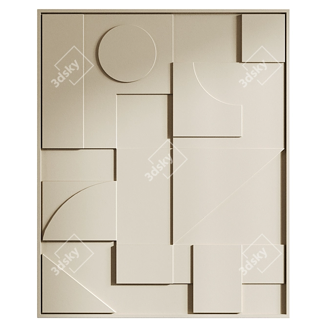 Shapes 3D Wall Art Collection 3D model image 2